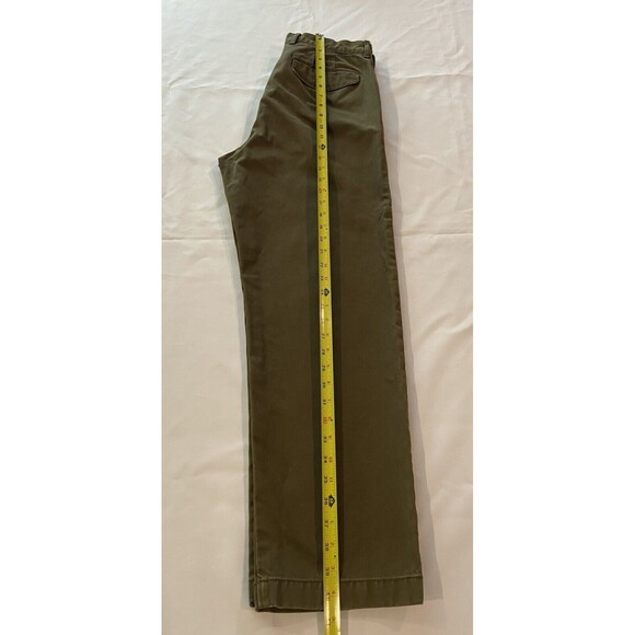 J Crew Women's Relaxed Size 30/30 Army Green Stretchy Soft Denim Pant - Picture 7 of 8